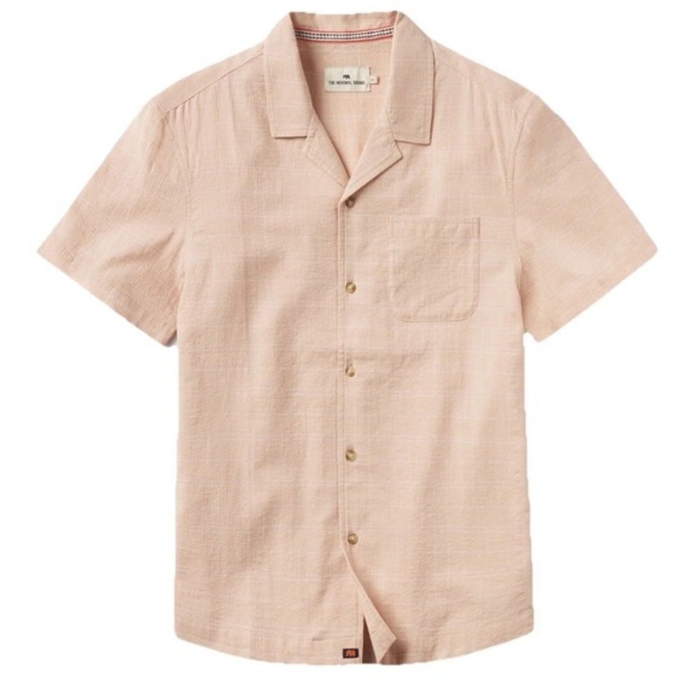 The Normal Brand Shirt Mens‎ S Textured Button Down Short Sleeve Casual Beach